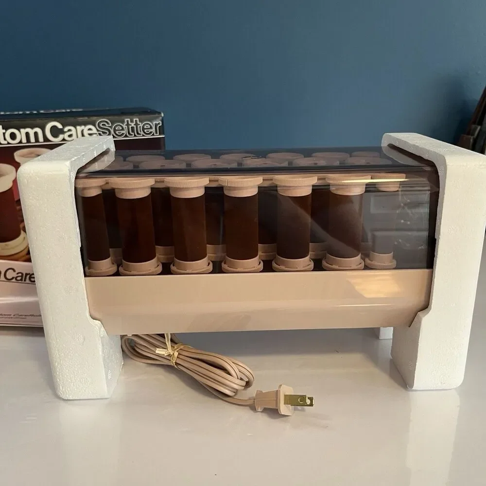 Clairol Custom Care Setter Hair Hot Rollers Flocked Curlers Model KF-20 NEW!
